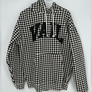 Vail Black and White Houndstooth Hoodie